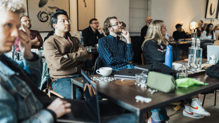 Attendees at a business workshop